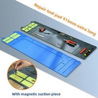 Tapis de nettoyage carré en PVC souple écologique, épaisseur 5 mm, diamètre 915 mm, avec support magnétique pour outils de réparation
