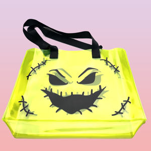 Sac fourre-tout holographique personnalisé en PVC Sac de plage transparent avec poignée en coton épais - Product Image 6