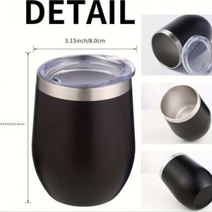 Mug Sport Isotherme en Acier Inoxydable 304 de 12 oz au Design Moderne, Isolation Thermique 6 Heures, Couvercle Pliable Portable, Résistant à l'Ébullition - Product Image 3