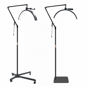 <span class=keywords><strong>Lámpara</strong></span> de <span class=keywords><strong>Pie</strong></span> Arqueada para Extensión de Pestañas, con Ruedas, LED de Atenuación de 3000-6000K, <span class=keywords><strong>Lámpara</strong></span> de <span class=keywords><strong>Pie</strong></span> de Media Luna, Alto CRI>90, 2800LM, para <span class=keywords><strong>Salón</strong></span> de Belleza - Product Image 3