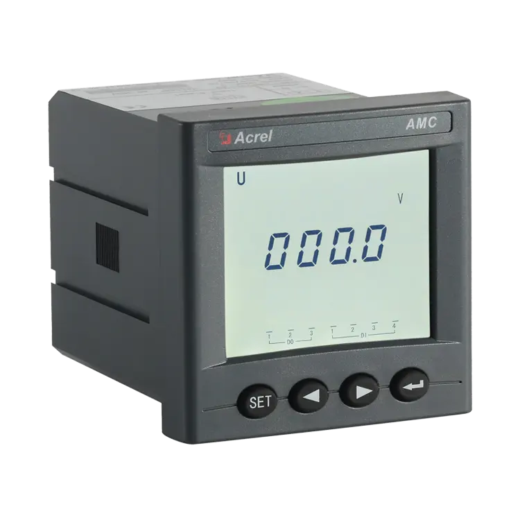 Acrel AMC72L-AV単相RS485通信出力電流4-20mA、LCDディスプレイパネルメーターエネルギー測定およびモニター付き