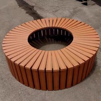 Banc de parc extérieur personnalisé, chaise arbre moderne et élégante pour allée de quartier commercial