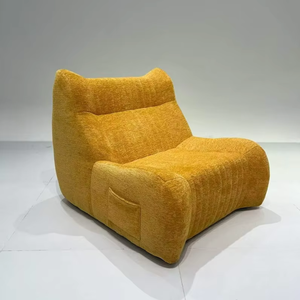 Sillón Sofá Minimalista Moderno, Diseño de Oruga de Chenilla, para Sala de Estar, Dormitorio, Balcón, Asiento Reclinable - Product Image 4
