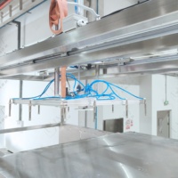Machine de palettisation automatique LWT, empileur de type pince, 2 couches, en acier inoxydable 304 de qualité alimentaire, pour ligne de traitement des aliments en conserve et du papier