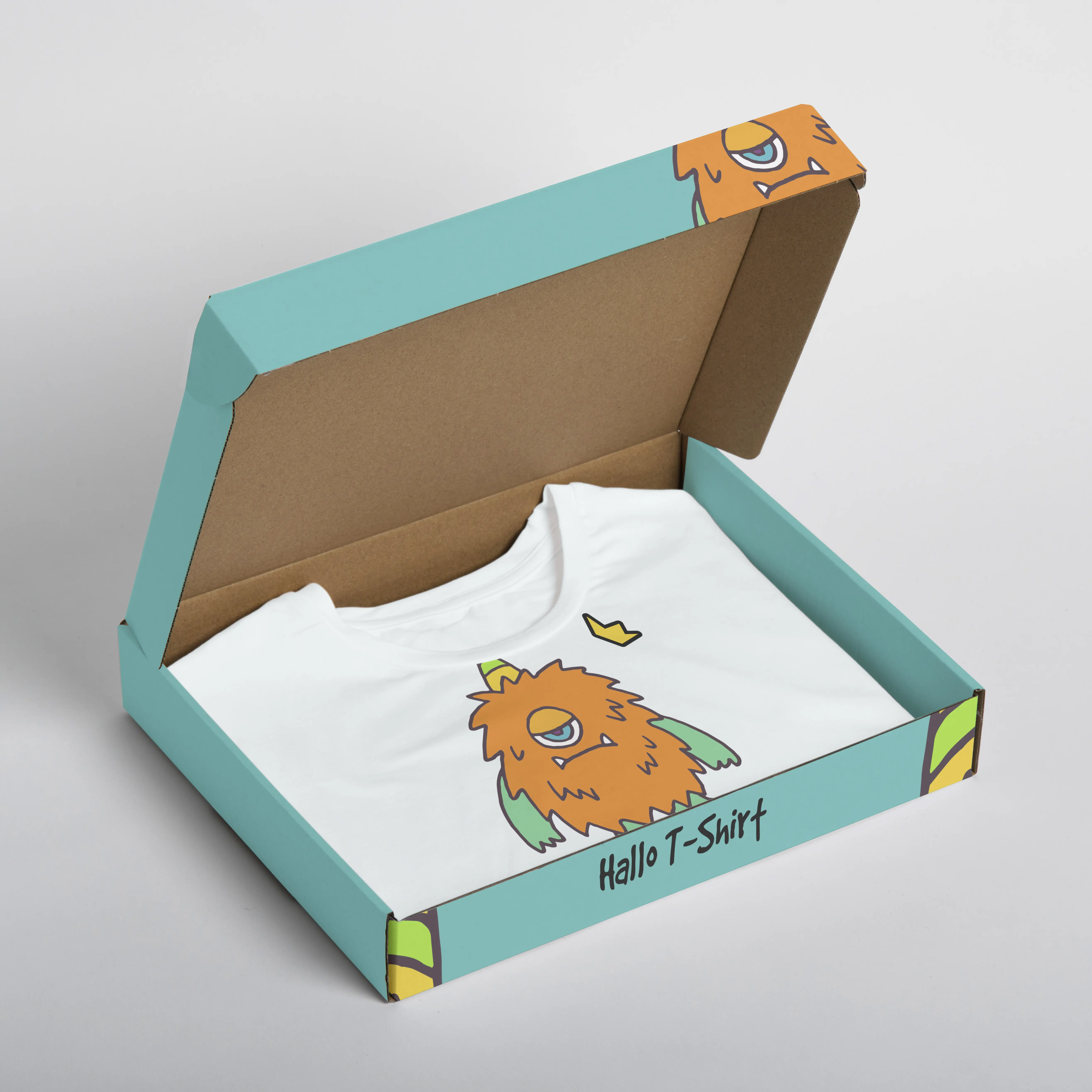 Caja de ropa de lujo para regalo de correo de papel corrugado reciclable impreso personalizado cajas de camisetas de embalaje de ropa para niños