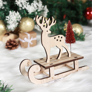 <span class=keywords><strong>Slitta</strong></span> in Legno con Renne per Decorazioni Natalizie da Interno - Product Image 4