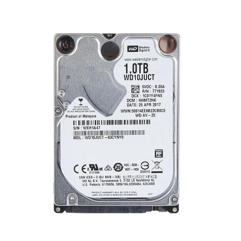 GUIXING Fournisseur Faible consommation d'énergie WD10JUCT 1 TB 3.0 Gbps 2.5 Inch 5400 rpm 1 Terabytes Western Internal HDD