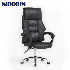 Sinonis deri yönetici koltuğu klasik ergonomik ofis koltuğu rolling sandalye