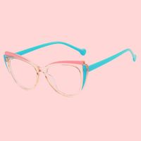 Montura de Gafas Ópticas de Moda para Mujer, Diseño Ojo de Gato, Material AC TR90, Bloqueo de Luz Azul, Anti-Luz Azul, para Miopía y Lectura