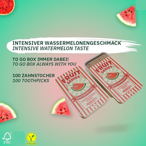 En 12 SORTES RÉFRESHISSANTES - AVEC SAVEUR - Cure-dents savoureux (Pastèque) - Product Image 3