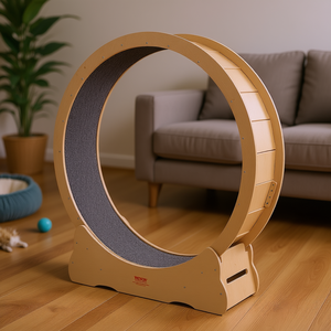 Roue d'exercice pour chat Vevor, 52 pouces, en bois, piste de course intérieure pour l'entraînement et le jeu des chats, taille M - Product Image 2