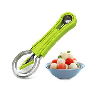 Ensemble de cuillères à fruits et légumes multifonctions 3-en-1 en acier inoxydable au design original - Product Image 2
