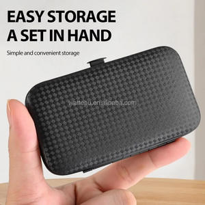 Juego de Manicura y Pedicura Profesional de 7 Piezas de Acero Inoxidable, Kit de Cortaúñas Multifunción para Viaje, en Caja, para Mujer - Product Image 3