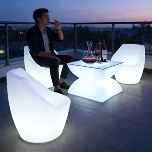 Modern Commercial LED <strong>Poseur</strong> <strong>Table</strong> with 16-Color Changing Lights Waterproof IP65 for Nightclub and Outdoor Events - Product Image 3