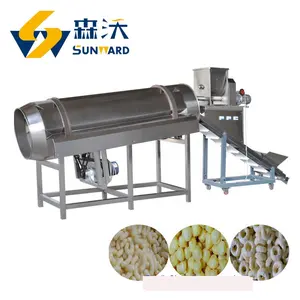 2024 Sunward aperatif gıda kamyon mısır şişirme gıda makineleri ekstruder için mısır cips sopa yapma makinesi