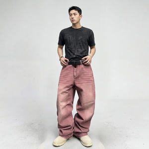 Men Acid <b>Jeans</b> <b>Baggy</b> Pants Slim Fit Men Acid <b>Jeans</b> <b>Baggy</b> Pants Comfortable Men Casual Acid <b>Jeans</b> Pants - Product Image 1