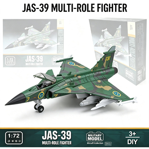 Bloques de Construcción MOC de Avión de Combate Multirrole JAS-39 a Escala 1/72, Modelo de Avión de Combate Sueco para Armar, para Aficionados - Product Image 3