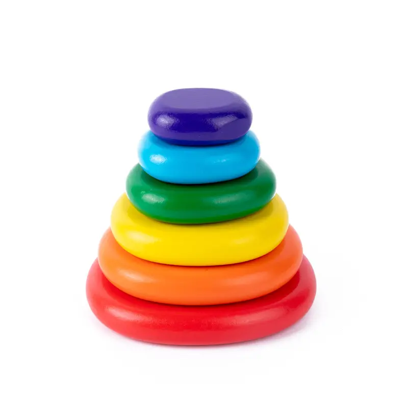 Ningbo Mooyee Образовательные Детские Красочные радужные камни-гальки, игра для укладки, сумасшедший камень, креативные детские развивающие деревянные игрушки