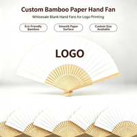 Éventail pliant en papier et bambou personnalisé, direct usine, pour cadeaux de mariage, logo personnalisé, cadeau promotionnel, vente en gros, DIY