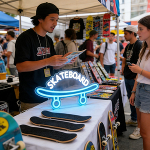 Letrero de Neón Personalizado Neonawall OEM ODM, Letrero de Neón con Diseño de Skateboard, Estilo Moderno para <span class=keywords><strong>Amantes</strong></span> del Skate, Tienda de Ropa Urbana, Decoración de Cultura Urbana - Product Image 6