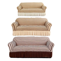 Housse de canapé moderne extensible en polyester 100% - Double couleur - Amovible - Lavable - Antidérapante - Universelle - Salon