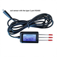 Sonde d'humidité du sol en acier inoxydable étanche IP68 avec port Type C RS485, sortie 4-20mA 0-5V 0-10V pour l'irrigation agricole