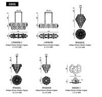 ECOJAS Clip en verre Design moderne personnalisable pour villa restaurant club Lustre en cristal de verre