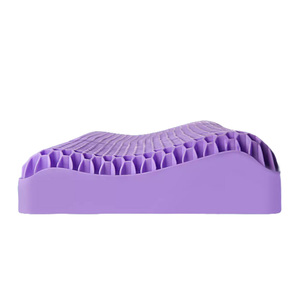 Suministro <span class=keywords><strong>de</strong></span> fábrica, almohada ergonómica <span class=keywords><strong>de</strong></span> cama <span class=keywords><strong>de</strong></span> Gel <span class=keywords><strong>de</strong></span> enfriamiento TPE, <span class=keywords><strong>tamaño</strong></span> estándar, onda geométrica 3D, soporte para cuello Cervical triturado transpirable - Product Image 3