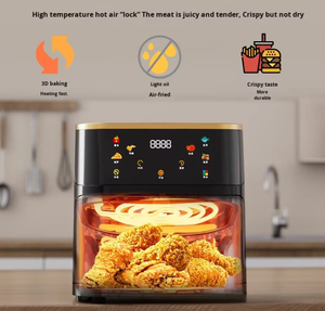 Đa chức năng 12L trực quan công suất lớn hiện đại Thiết kế thép không gỉ điện lò Nồi chiên không khí cho nhà thông minh nước ngoài - Product Image 4