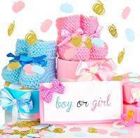 Décorations de confettis citrouille multicolores pour révélation du sexe, pour fête prénatale fille ou garçon, Thanksgiving, utilisation intérieure
