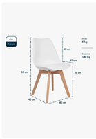 Chaise de restaurant moderne en plastique avec coussin, dossier en forme de coquille, design tulipe, couleur et logo personnalisables, usage commercial