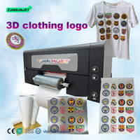 Printer Label Kristal UV DTF 300mm Warna CMYKWV dengan Pemanas Rol untuk Produksi Stiker Kustom Toko Hadiah