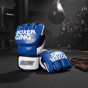 Gants de boxe en microfibre imperméables pratiques de qualité supérieure 16oz Entraînement de Muay Thai Kickboxing et combat Logo personnalisé Adulte - Product Image 1