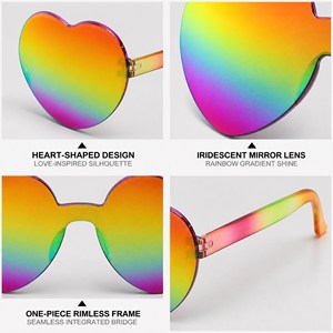 Trendy Heart Sunglasses Cute <b>Love</b> Shape Shades for Party Date Valentine <b>Gift</b> - Product Image 2