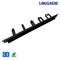 Panneau de gestion de câbles en métal 1U avec anneaux en D, organisateur de câbles horizontal à 5 anneaux pour rack de serveur 19 pouces