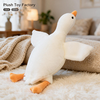Jouets en peluche Squishy en forme de canard en dessin animé, 8 pouces, en polyester, pour machine à griffes, pour garçons, vente en gros à bas prix