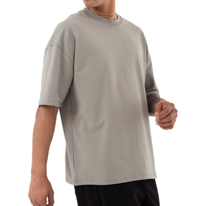 T-shirts de haute qualité à col rond et épaules tombantes, en coton 100% premium, coupe ample et épaisse pour hommes - Product Image 1