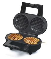 Gaufrier en forme de cœur à 2 trous