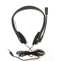 Écouteurs supra-auriculaires noirs 3,5 mm avec réduction de bruit pour aéroport / musique / MP3 / MP4