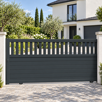 Portail de garage moderne en aluminium avec moteur, design de portail coulissant sur mesure de qualité supérieure pour villa et projets résidentiels