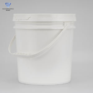 מיכל פלסטיק עגול 18l עם ידית ומכסה דלי חומר pp עבור ציפויים בנייה ודבק - Product Image 2