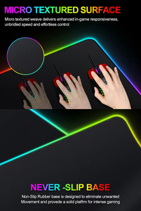 Tapis de jeu pour clavier de grande taille avec LED, tapis de souris RGB personnalisé avec logo, grand tapis de souris, tapis antidérapant pour bureau - Product Image 4
