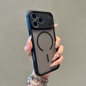 For iPhone 17 Pro Max Air TPU+<b>PC</b> Case Translucent Matte Finish <b>Wireless</b> Mag Charging Heat Dissipation Holes - Product Image 4