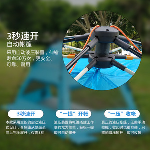 Carpa de Pesca Tipo Sombrilla, 45-66.9 Pulgadas, para 1-2 Personas, Portátil, Impermeable, con Poste de Fibra de Vidrio, para Acampar y Pescar al Aire Libre - Product Image 4