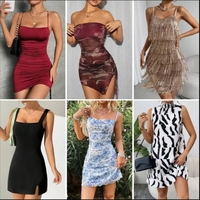 Vente en gros de nouvelles robes pour femmes de haute qualité, assorties et imprimées, pour l'été, en stock et expédiées