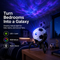 Proyector de Luz con Forma de Balón de Fútbol HENGBO D79, RGB, 7200mAh Recargable, LED+Láser, Luz Ambiental Blanca Neutra