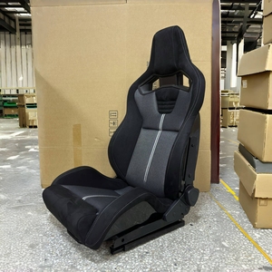 Asiento Deportivo Estilo Sportster CS 1039RTF, Asiento de Lujo Ajustable Tipo Bucket, Cuero PVC con Fibra de Carbono para Autos Tuning y <span class=keywords><strong>Sim</strong></span> <span class=keywords><strong>Racing</strong></span> - Product Image 6
