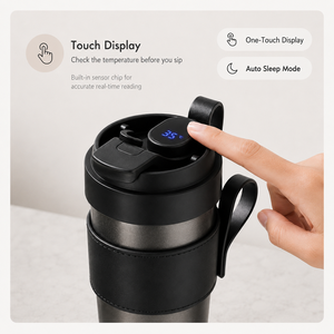 Smart Temperature Display Titanium Coffee Mug Vacuum Insulated LED <b>Digital</b> Cup - Product Image 5