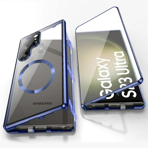 Housse de Téléphone 360° en Alliage d'Aluminium avec Écran HD, Antichoc, <span class=keywords><strong>Protection</strong></span> Intégrale et Chargeur Magnétique <span class=keywords><strong>pour</strong></span> <span class=keywords><strong>Samsung</strong></span> S23 Plus S24 FE <span class=keywords><strong>S21</strong></span> S22 S25 Ultra - Product Image 2