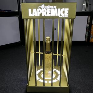 RICHSHINING metallo dorato gabbia led bottiglia presentatore LED bastone fiammeggiante vino inserzione porta bottiglia glorificatore per Nightclub KTV - Product Image 2